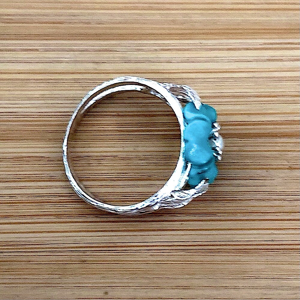 $64 Designer Estate Ring   Sterling Silver  Size 10   Marked BJ 925 China - Picture 4 of 6